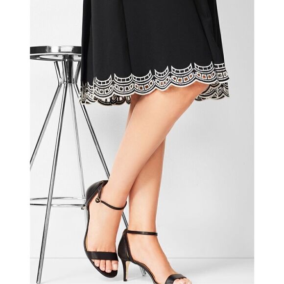 NWOT TALBOTS EMBROIDERED PONTE FIT & FLARE DRESS - Picture 10 of 10